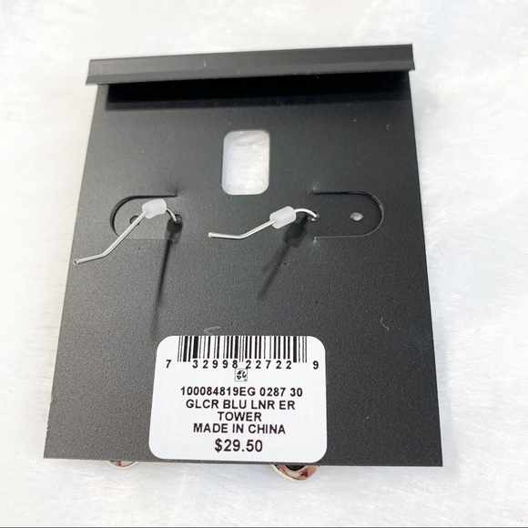 Alfani silver and brilliant blue drop earrings - Picture 3 of 3